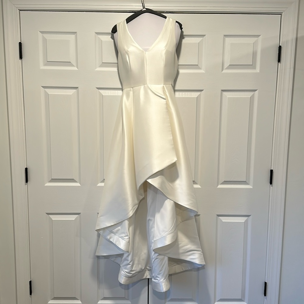 Calvin Klein white high low dress